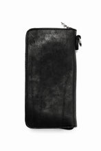 Load image into Gallery viewer, ISAMU KATAYAMA BACKLASH exclusive ROUND FASTNER WALLET / DOUBLE-SHOULDER OBJECT DYED (BLACK)