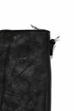Load image into Gallery viewer, ISAMU KATAYAMA BACKLASH exclusive ROUND FASTNER WALLET / DOUBLE-SHOULDER OBJECT DYED (BLACK)