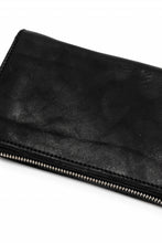 Load image into Gallery viewer, ISAMU KATAYAMA BACKLASH exclusive ROUND FASTNER WALLET / DOUBLE-SHOULDER OBJECT DYED (BLACK)