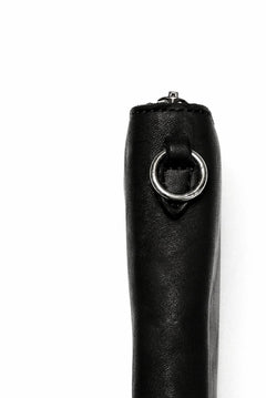 Load image into Gallery viewer, ISAMU KATAYAMA BACKLASH exclusive ROUND FASTNER WALLET / DOUBLE-SHOULDER OBJECT DYED (BLACK)