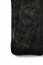 Load image into Gallery viewer, ISAMU KATAYAMA BACKLASH exclusive ROUND FASTNER WALLET / DOUBLE-SHOULDER OBJECT DYED (BLACK)