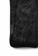 Load image into Gallery viewer, ISAMU KATAYAMA BACKLASH exclusive ROUND FASTNER WALLET / DOUBLE-SHOULDER OBJECT DYED (BLACK)