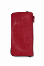 Load image into Gallery viewer, ISAMU KATAYAMA BACKLASH exclusive ROUND FASTNER WALLET / DOUBLE-SHOULDER OBJECT DYED (RED)