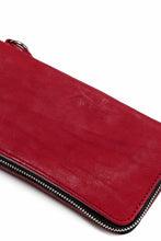 Load image into Gallery viewer, ISAMU KATAYAMA BACKLASH exclusive ROUND FASTNER WALLET / DOUBLE-SHOULDER OBJECT DYED (RED)