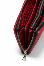 Load image into Gallery viewer, ISAMU KATAYAMA BACKLASH exclusive ROUND FASTNER WALLET / DOUBLE-SHOULDER OBJECT DYED (RED)