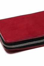 Load image into Gallery viewer, ISAMU KATAYAMA BACKLASH exclusive ROUND FASTNER WALLET / DOUBLE-SHOULDER OBJECT DYED (RED)