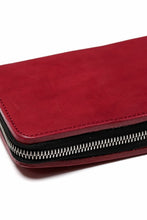 Load image into Gallery viewer, ISAMU KATAYAMA BACKLASH exclusive ROUND FASTNER WALLET / DOUBLE-SHOULDER OBJECT DYED (RED)