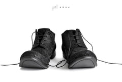 画像をギャラリービューアに読み込む, prtl x 4R4s exclusive Derby Shoes / CordovanSplit "No3-1M" (BLACK)