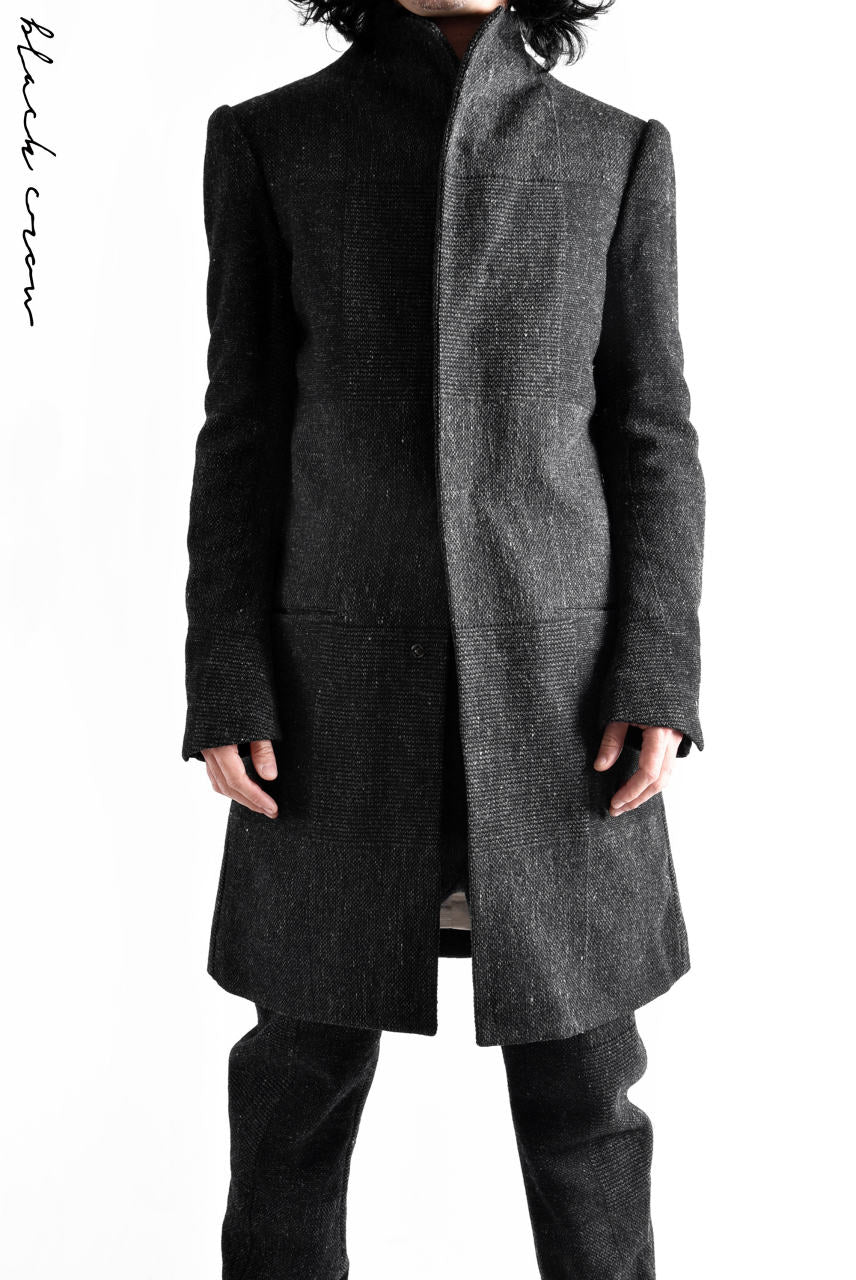 Load image into Gallery viewer, blackcrow standcollar tailorcoat (wool dark check)