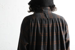 画像をギャラリービューアに読み込む, COLINA GARDENER CHECK SHIRT / SOFT FLANNEL (GREY x BROWN)