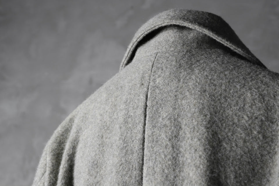 画像をギャラリービューアに読み込む, sus-sous foot guards great coat / W100 Harris melton raised washer (TOP GREY BEIGE)