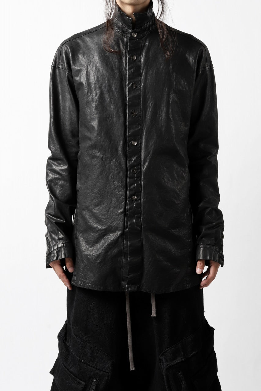 Load image into Gallery viewer, ISAMU KATAYAMA BACKLASH RELAXY LEATHER SHIRT-JACKET / ITALY SHOULDER 0.6mm