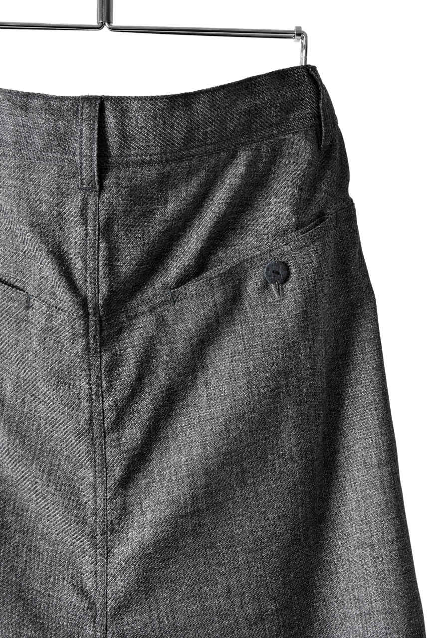 画像をギャラリービューアに読み込む, N/07 "MAUSK Detail" Three Dimensional Wide Tuck / Dart Cropped Pants #2 (GREY)