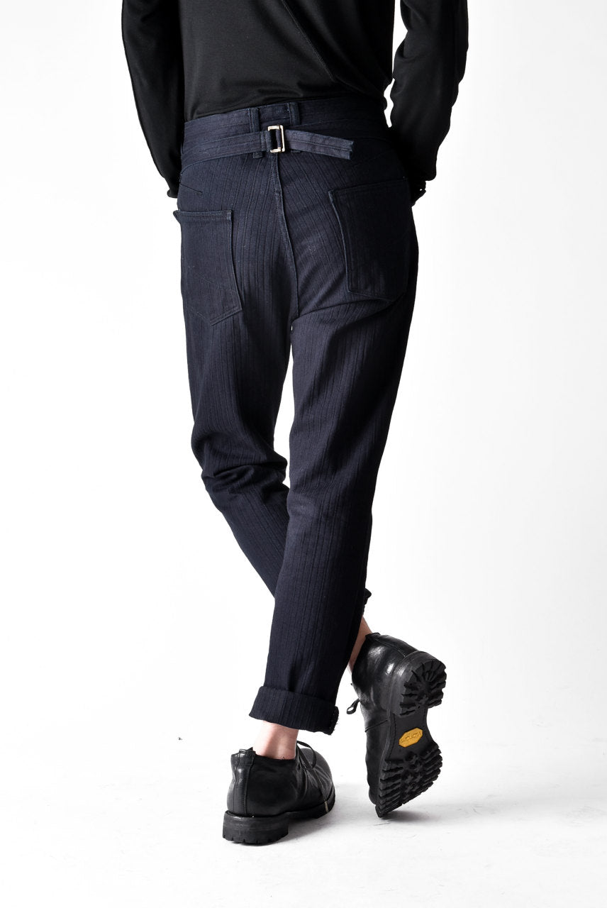 Load image into Gallery viewer, sus-sous horseman slim trousers with zukku (INDIGO)