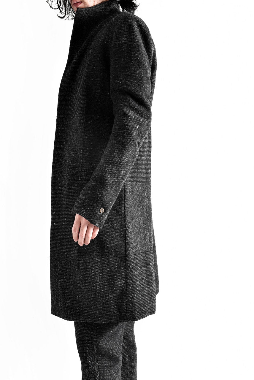 blackcrow standcollar tailorcoat (wool dark check)