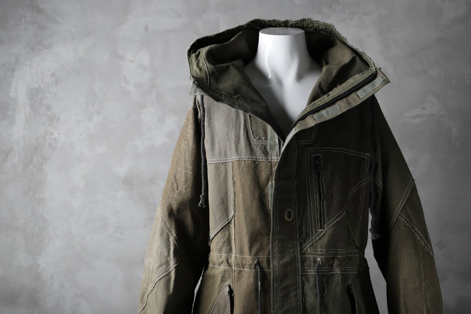 画像をギャラリービューアに読み込む, BACKLASH x LOOM exclusive RECONSTRUCTIVE HOODED JACKET / VINTAGE MILITARY CANVAS