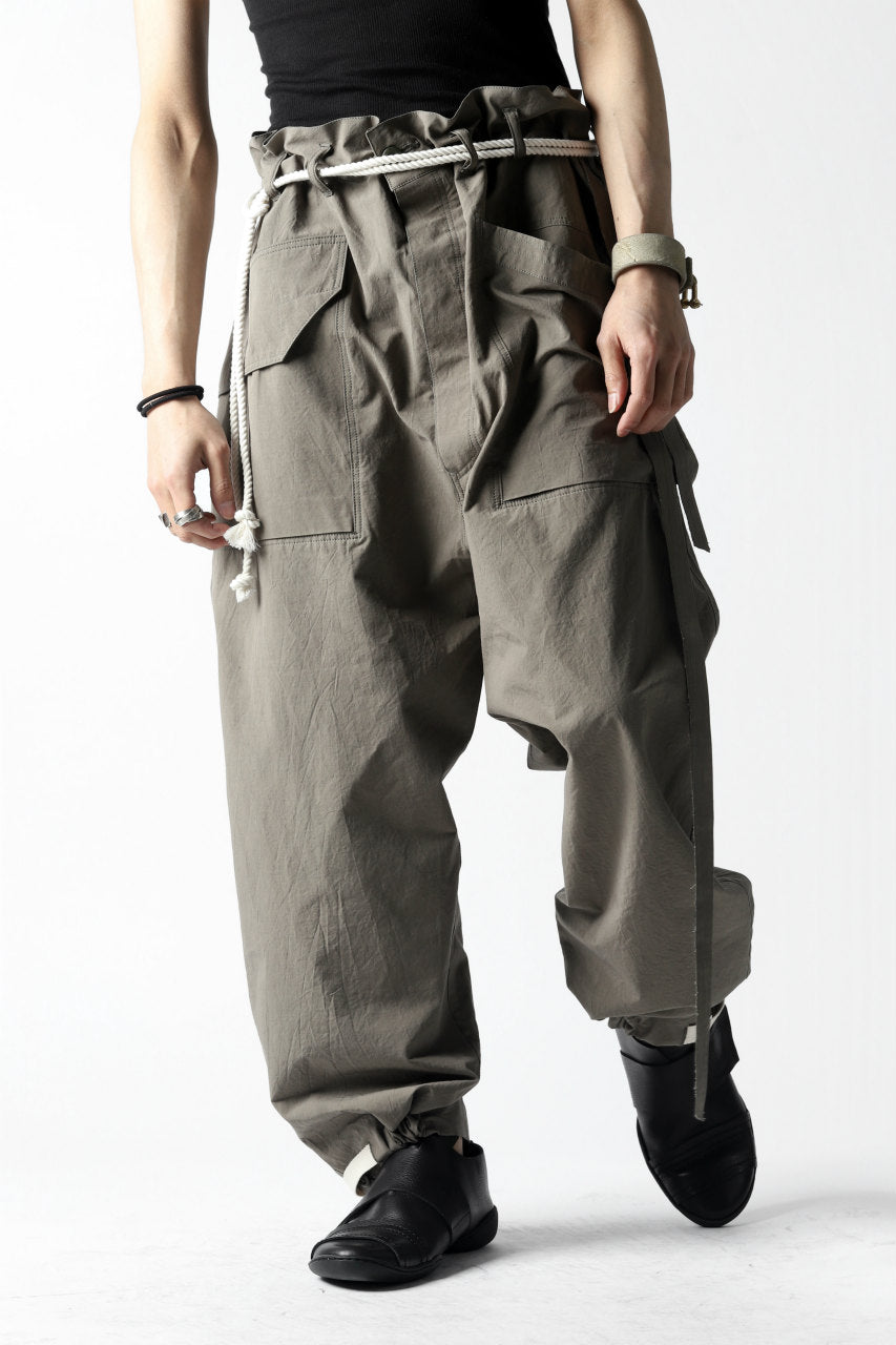 画像をギャラリービューアに読み込む, ISAMU KATAYAMA BACKLASH WIDE TAPERED PANTS / SALT SHRINKAGE TYPEWRITER CLOTH