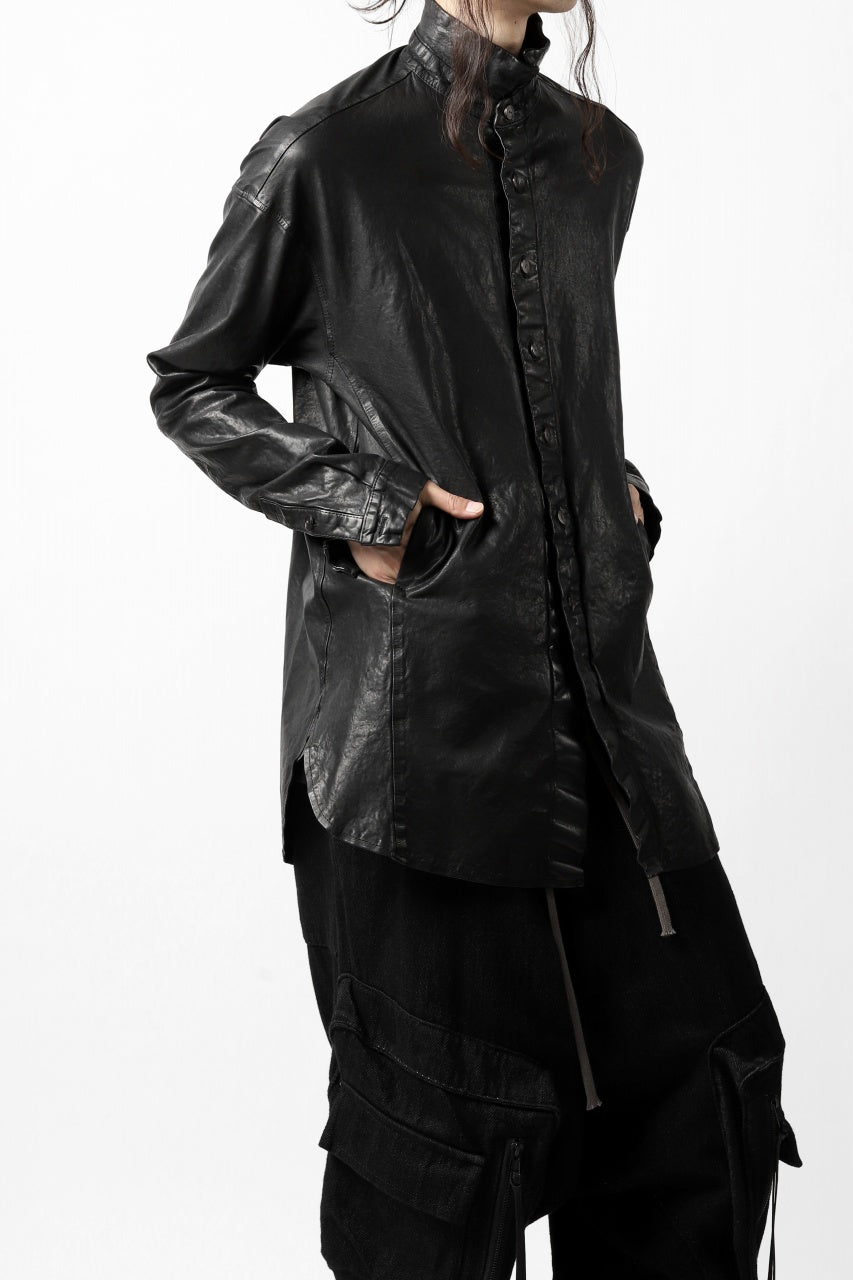 Load image into Gallery viewer, ISAMU KATAYAMA BACKLASH RELAXY LEATHER SHIRT-JACKET / ITALY SHOULDER 0.6mm