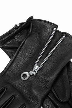 画像をギャラリービューアに読み込む, ISAMU KATAYAMA BACKLASH SMOOTH DEERSKIN ZIPPER GLOVE (BLACK)