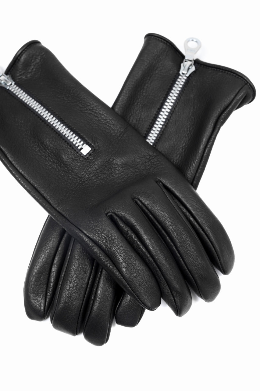 画像をギャラリービューアに読み込む, ISAMU KATAYAMA BACKLASH SMOOTH DEERSKIN ZIPPER GLOVE (BLACK)