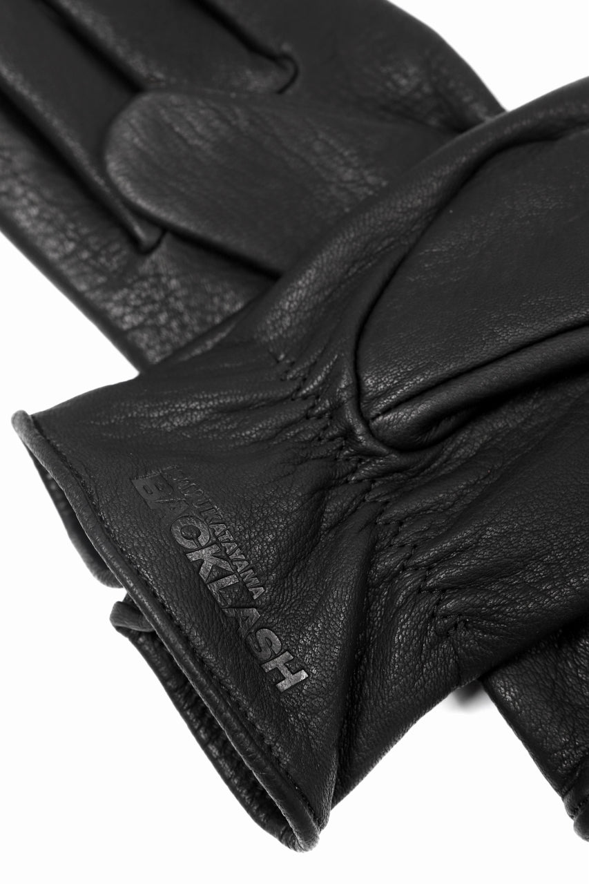 画像をギャラリービューアに読み込む, ISAMU KATAYAMA BACKLASH SMOOTH DEERSKIN ZIPPER GLOVE (BLACK)