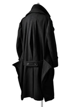 画像をギャラリービューアに読み込む, Yohji Yamamoto DOUBLE DEFORMED TRENCH COAT (BLACK)