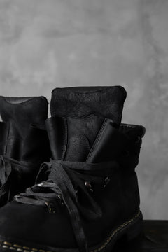 画像をギャラリービューアに読み込む, A DICIANNOVEVENTITRE A1923 Norwegian Laced Boots SH2 / Cavallo Oilo (NERO)