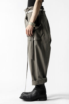 画像をギャラリービューアに読み込む, ISAMU KATAYAMA BACKLASH WIDE TAPERED PANTS / SALT SHRINKAGE TYPEWRITER CLOTH