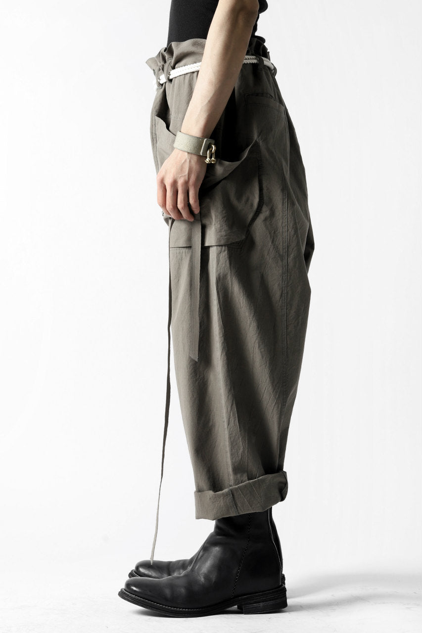 画像をギャラリービューアに読み込む, ISAMU KATAYAMA BACKLASH WIDE TAPERED PANTS / SALT SHRINKAGE TYPEWRITER CLOTH