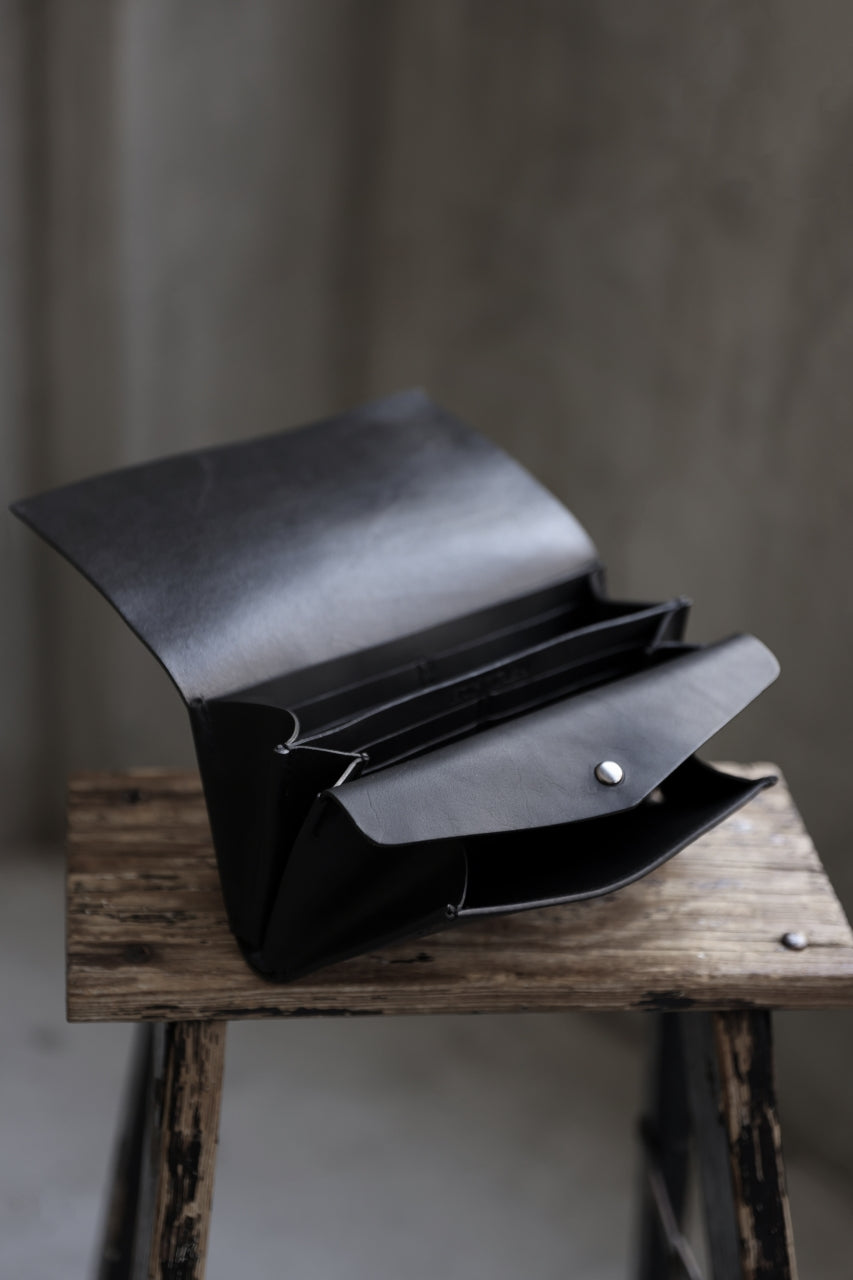 Load image into Gallery viewer, ISAMU KATAYAMA BACKLASH LONG FOLD WALLET / GUIDI OILED-CALF (BLACK)