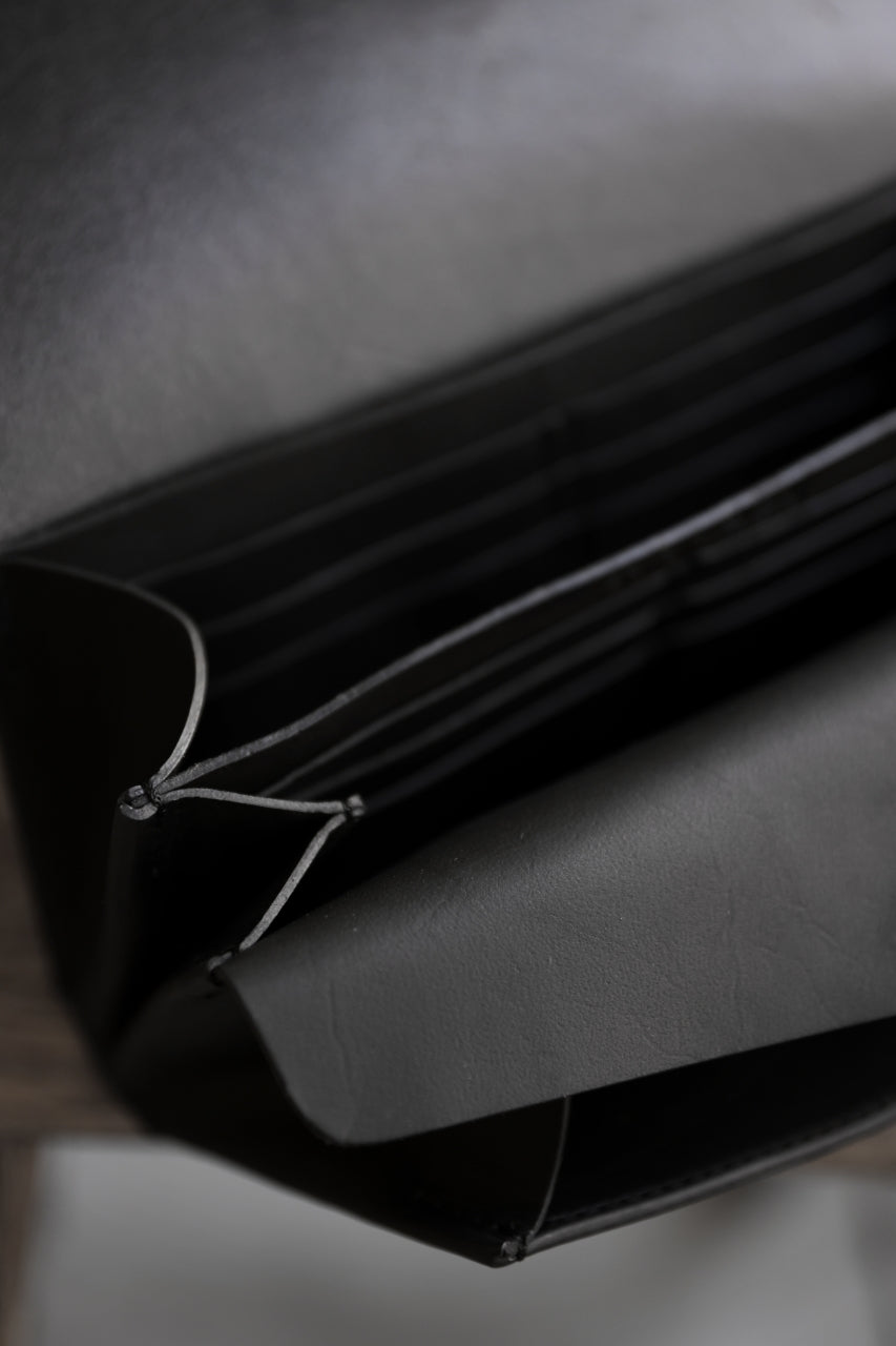 Load image into Gallery viewer, ISAMU KATAYAMA BACKLASH LONG FOLD WALLET / GUIDI OILED-CALF (BLACK)