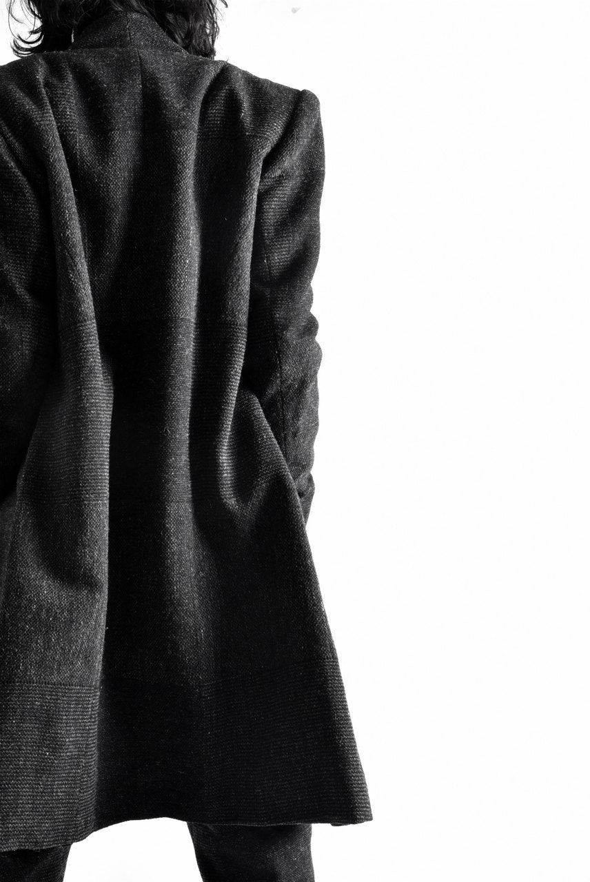 Load image into Gallery viewer, blackcrow standcollar tailorcoat (wool dark check)