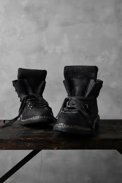 画像をギャラリービューアに読み込む, A DICIANNOVEVENTITRE A1923 Norwegian Laced Boots SH2 / Cavallo Oilo (NERO)