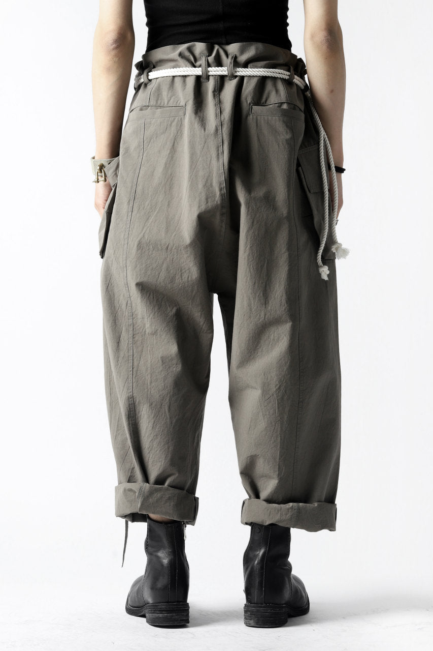 画像をギャラリービューアに読み込む, ISAMU KATAYAMA BACKLASH WIDE TAPERED PANTS / SALT SHRINKAGE TYPEWRITER CLOTH