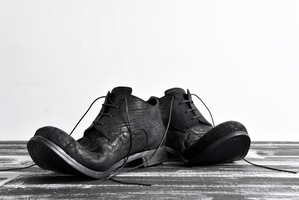 画像をギャラリービューアに読み込む, prtl x 4R4s exclusive Derby Shoes / CordovanSplit "No3-1M" (BLACK)