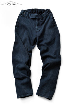 画像をギャラリービューアに読み込む, COLINA SASHIKO CURVED TROUSERS (INDIGO)