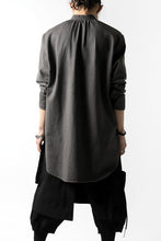 Load image into Gallery viewer, COLINA GRANPA PULL OVER SHIRT / LOG WOOD DYED HEAVY JERSEY (LOG WOOD BLACK)