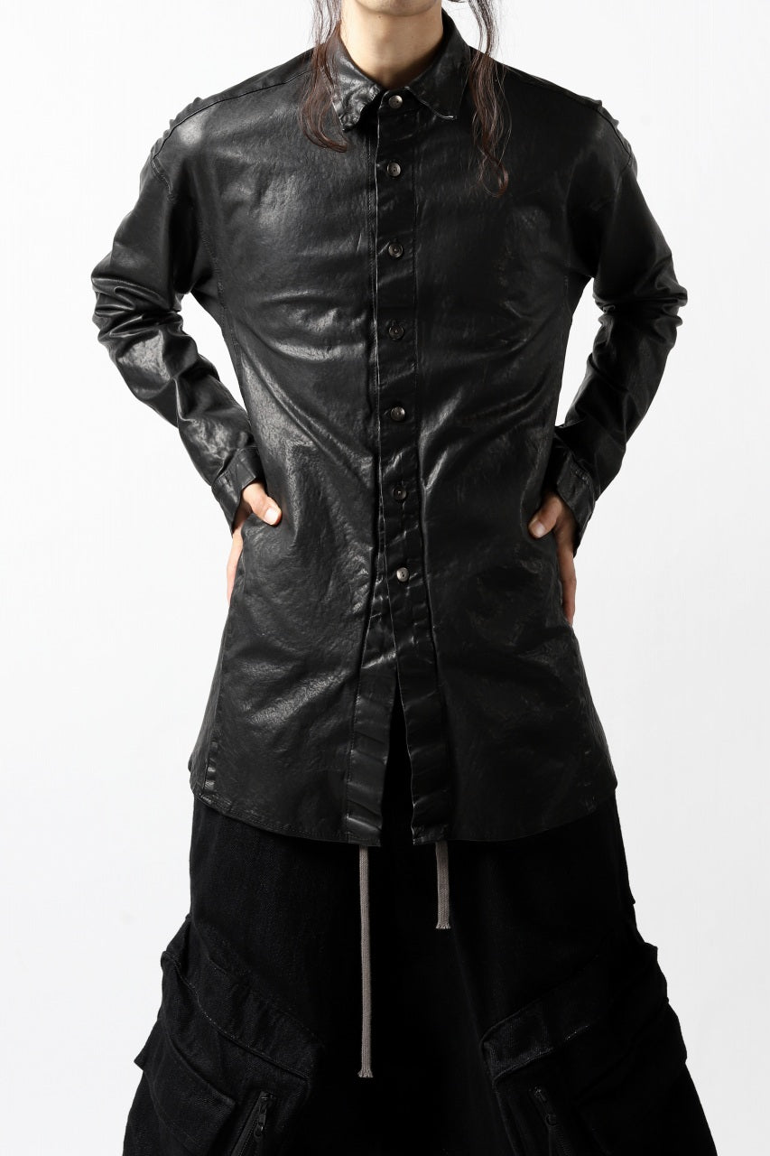 Load image into Gallery viewer, ISAMU KATAYAMA BACKLASH RELAXY LEATHER SHIRT-JACKET / ITALY SHOULDER 0.6mm