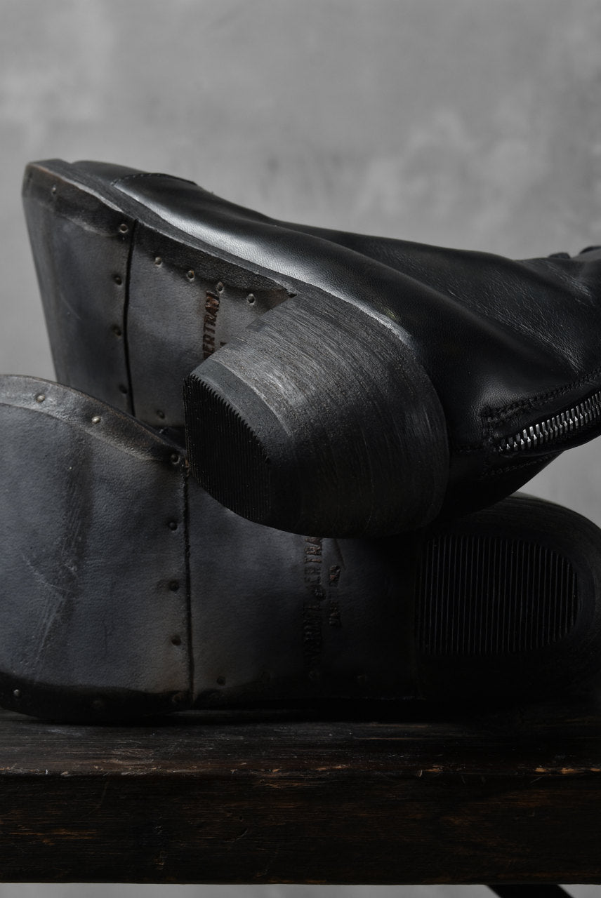 EVARIST BERTRAN EB5T Laced Back Zip Boots with Up Heel (BLACK)