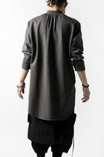 Load image into Gallery viewer, COLINA GRANPA PULL OVER SHIRT / LOG WOOD DYED HEAVY JERSEY (LOG WOOD BLACK)