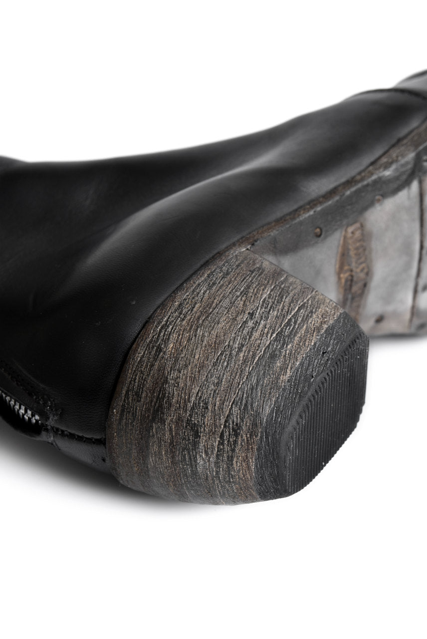 EVARIST BERTRAN EB5 Laced Back Zip Boots with Up Heel (BLACK)