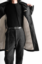 Load image into Gallery viewer, blackcrow standcollar tailorcoat (wool dark check)