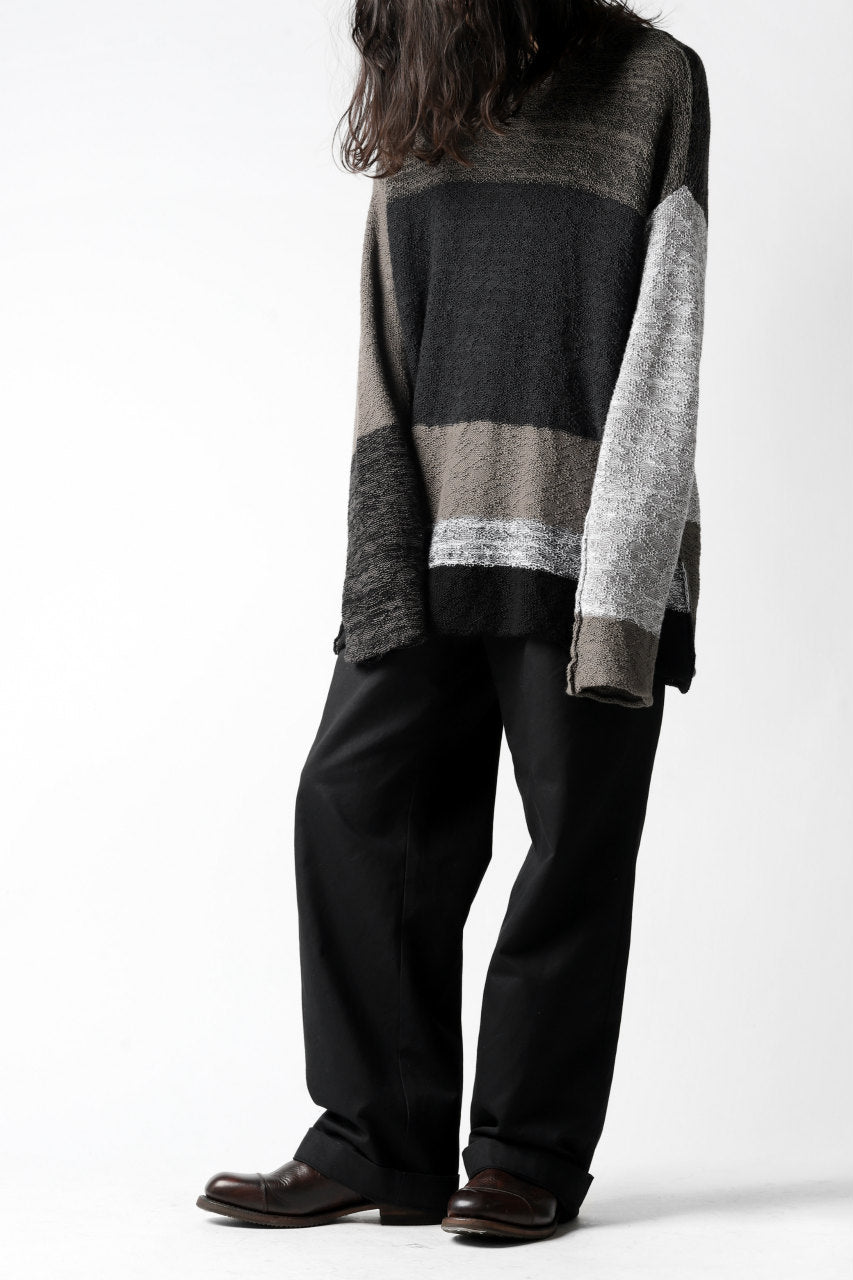 画像をギャラリービューアに読み込む, KLASICA GRIOTTE 2 TUCKED WIDE TROUSERS / CHINO CLOTH (BLACK)