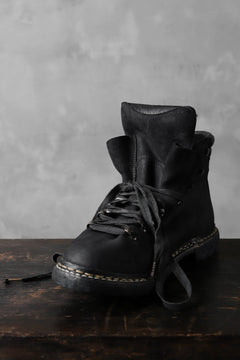 画像をギャラリービューアに読み込む, A DICIANNOVEVENTITRE A1923 Norwegian Laced Boots SH2 / Cavallo Oilo (NERO)