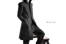 Load image into Gallery viewer, blackcrow standcollar tailorcoat (wool dark check)