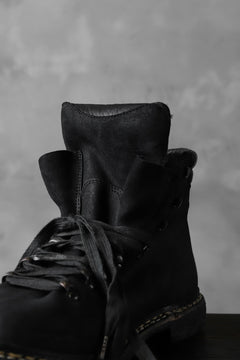 画像をギャラリービューアに読み込む, A DICIANNOVEVENTITRE A1923 Norwegian Laced Boots SH2 / Cavallo Oilo (NERO)