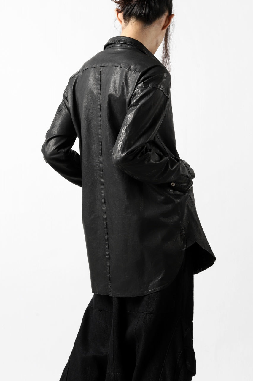 Load image into Gallery viewer, ISAMU KATAYAMA BACKLASH RELAXY LEATHER SHIRT-JACKET / ITALY SHOULDER 0.6mm