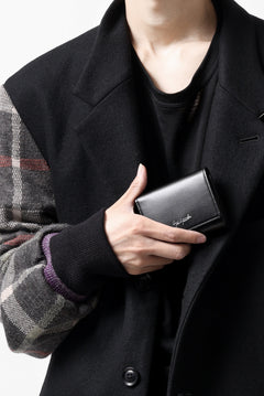 画像をギャラリービューアに読み込む, discord Yohji Yamamoto Tri Folded Compact Wallet / Smooth Cow Skin Leather (BLACK)