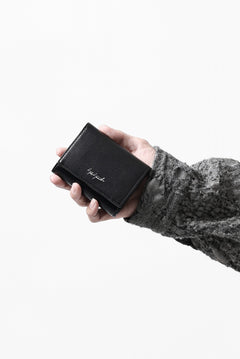 画像をギャラリービューアに読み込む, discord Yohji Yamamoto Tri Folded Compact Wallet / Smooth Cow Skin Leather (BLACK)