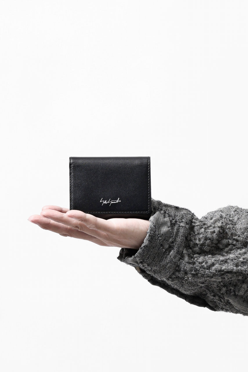 画像をギャラリービューアに読み込む, discord Yohji Yamamoto Tri Folded Compact Wallet / Smooth Cow Skin Leather (BLACK)